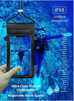 ShebSheb Waterproof Phone Pouch,Waterproof Phone Case For iphone 14 13 12 11 Pro Max Xs Plus Galaxy S22 S21 Ultra,Ipx8 Cellphone Dry Bag For Vacation Up To 7" For Beach Pool Swimming Water Parks -2 Pack  - Image 2