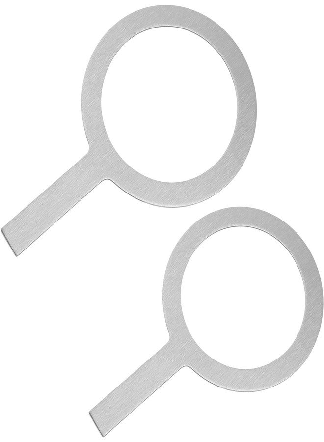 هيموتون حلقات تسخين الحليب المقاومة للحرارة من هيموتون، قطعتان، لأكواب كريم بروليه، مصنوعة من الفولاذ المقاوم للصدأ الفضي. - Image 1