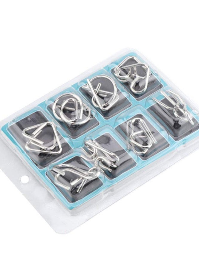 8-Piece Brain Teaser Puzzle Set - Image 1