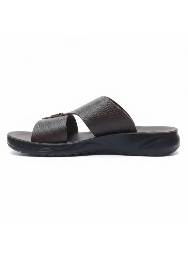 Men's Gulf-style slippers made of genuine leather – modern design with a comfortable, non-slip sole – ideal for everyday wear and summer - Image 4