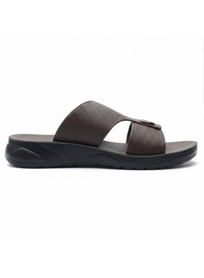 Men's Gulf-style slippers made of genuine leather – modern design with a comfortable, non-slip sole – ideal for everyday wear and summer - Image 3