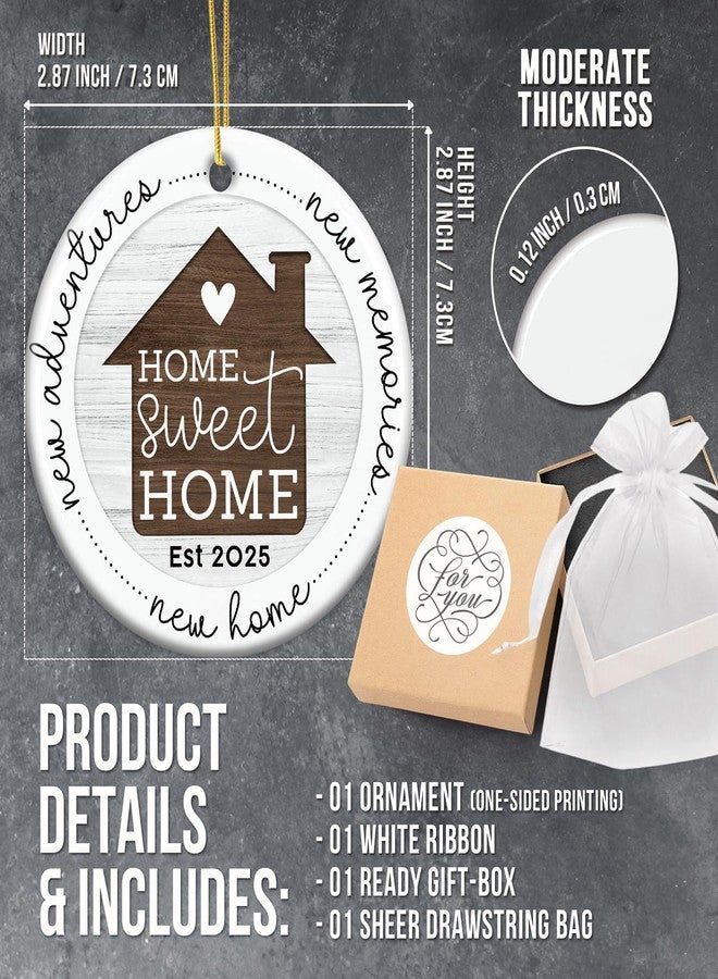 HEXMOZ أفكار هدايا المنزل الجديد من HEXMOZ - أفضل هدايا الانتقال إلى منزل جديد لعام 2025 - هدايا الانتقال إلى منزل جديد مع زينة للمنزل الجديد لعام 2025 لأصحاب المنازل والأزواج والرجال والنساء - زينة المنزل الأول، تذكار سيراميكي لأول عيد ميلاد لنا - Image 2