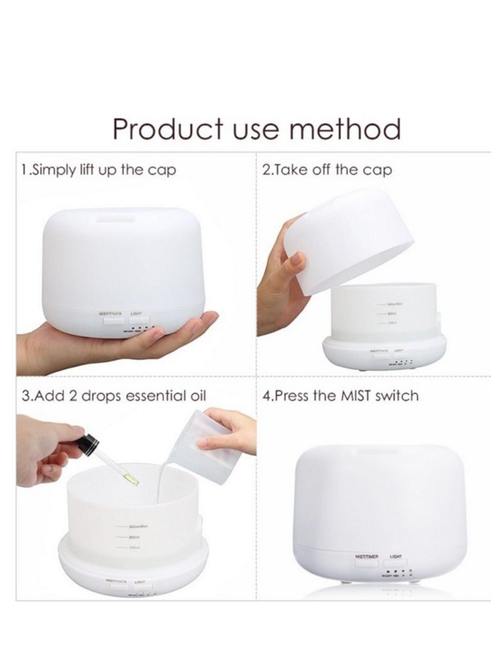 Y&D 500ml Premium Essential Oil Diffuser with Remote Control 5 in 1 Ultrasonic Aromatherapy Fragrant Oil Humidifier 7 Color Lights - Image 4