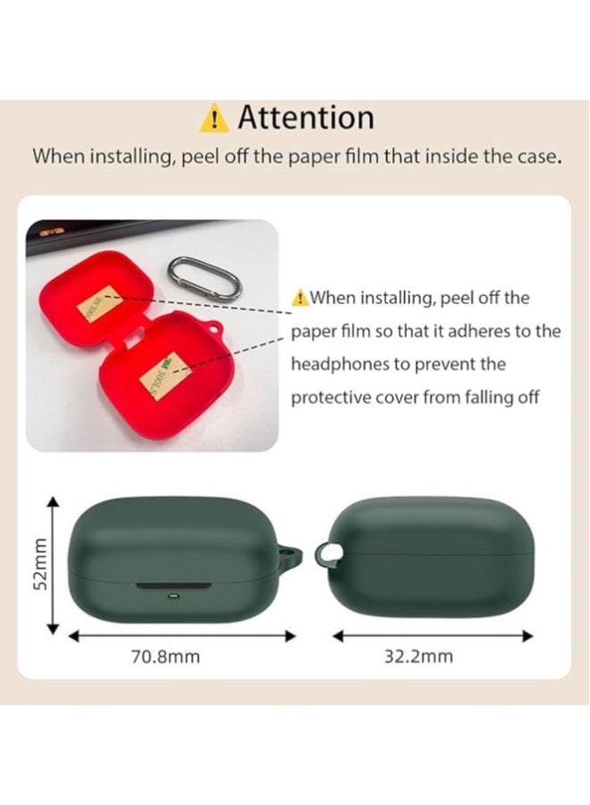 Protective Silicone Case for Motorola Moto Buds/Buds+ with Keychain Cover (Blue) - Image 4