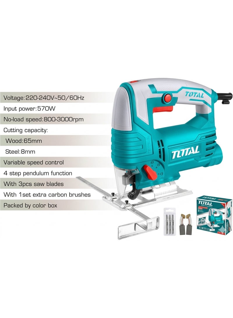 توتال منشار كهربائي - منشار لقطع الخشب والمعادن بسرعة متغيرة مع قاعدة قابلة للتعديل - Image 2