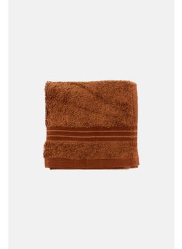 Cotton home Textured Face Towel, Wood Brown  - Image 1