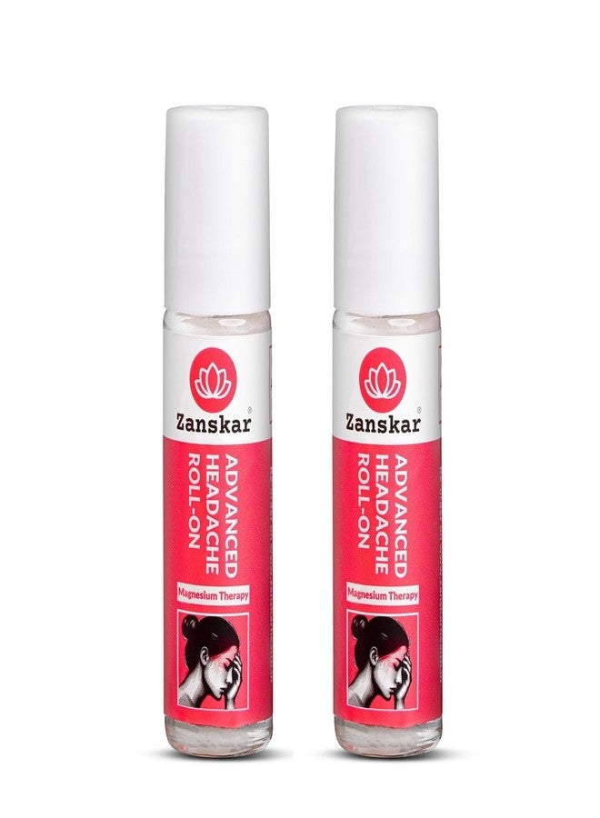 Zanskar Headache & Migraine Roll-on | Instant Relief from Stress, Eye Strain, Sinus & Cold | Magnesium + Lavender + Clove | Natural, Pocket-Friendly, Premium Packaging - 10 ml (Pack of 2) - Image 1