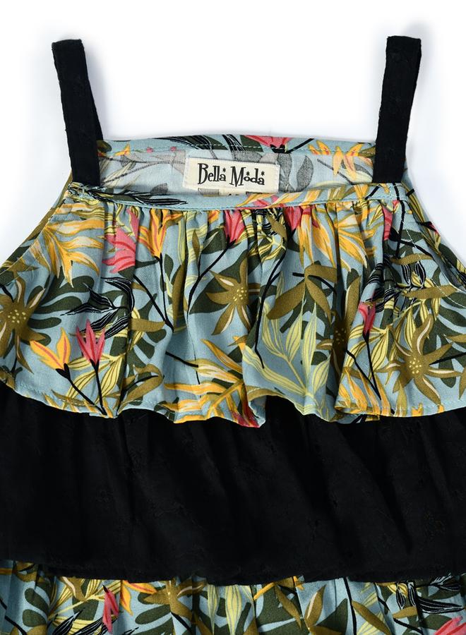 BELLA MODA Bella Moda Printed Layered Strappy Top and Pants Set  - Image 4