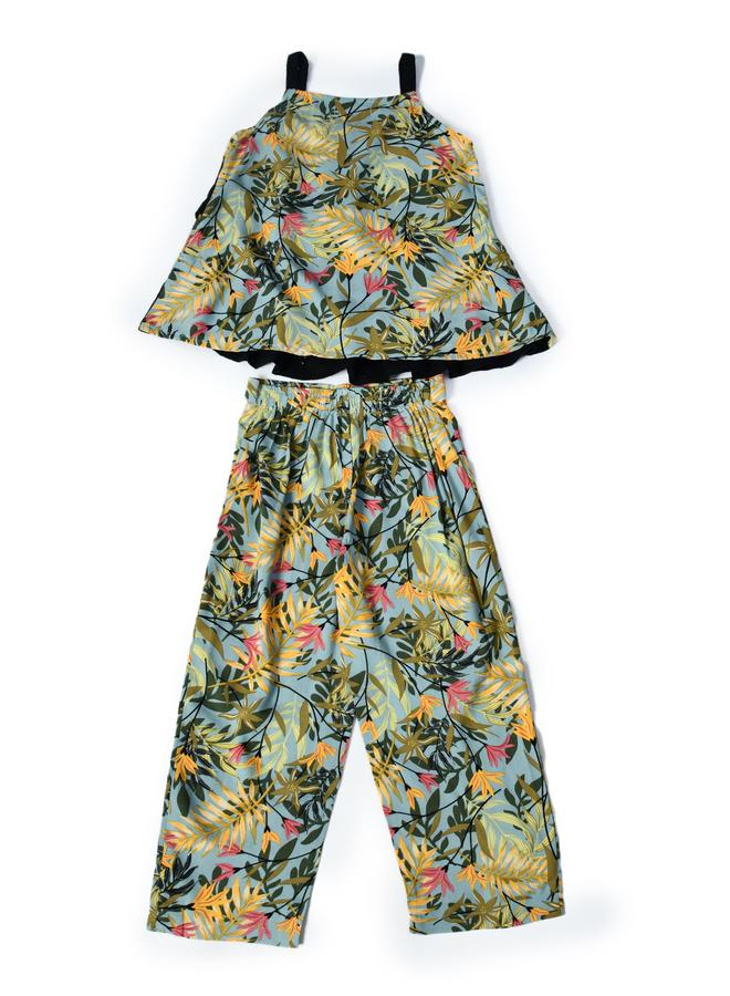 BELLA MODA Bella Moda Printed Layered Strappy Top and Pants Set  - Image 3