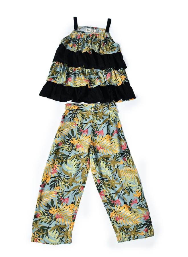 BELLA MODA Bella Moda Printed Layered Strappy Top and Pants Set  - Image 2