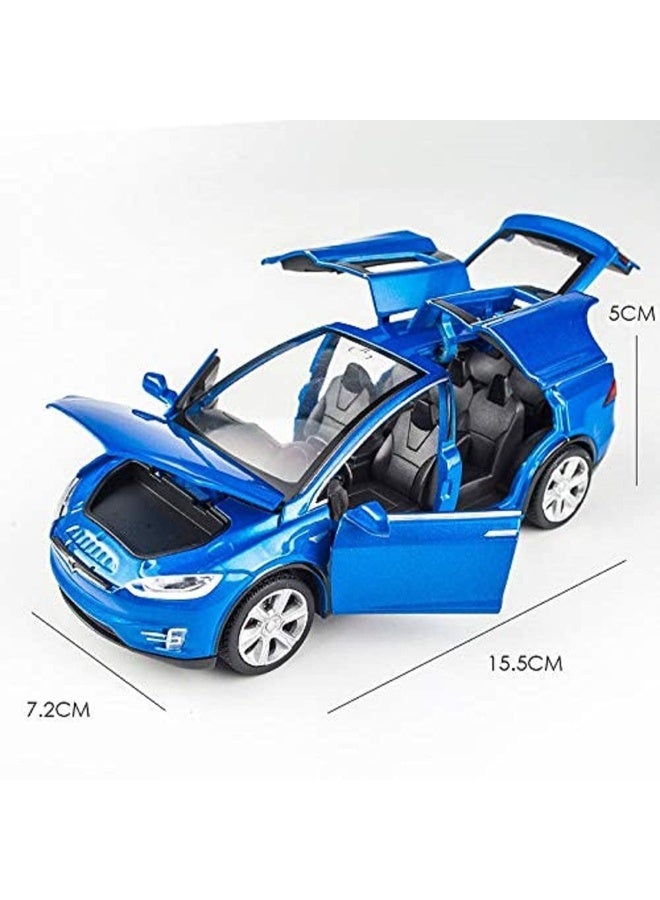 حديقة الألعاب محاكاة سيارة لعبة تيسلا موديل X المصبوبة بالصوت والضوء - لعبة واقعية قابلة للتجميع للأطفال - Image 3