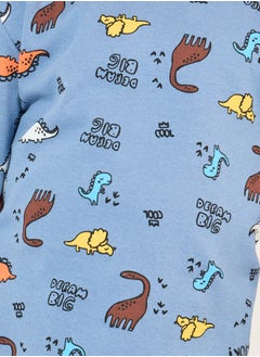 Styli Dinosaur Printed Cotton T-Shirt & Pyjama Set  - Image 3