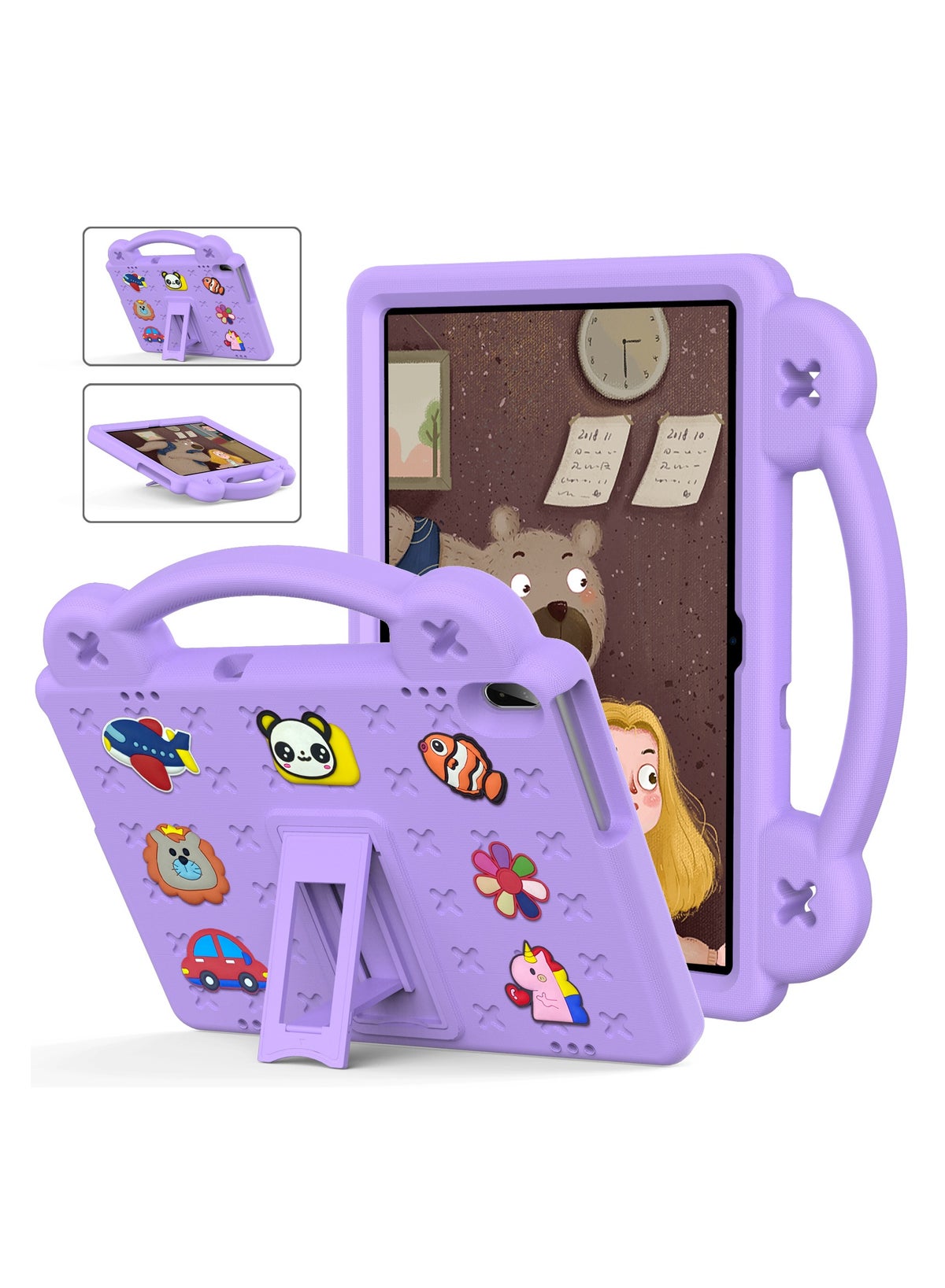 Étui pour enfants Lenovo Tab M10 TB-X505F/TB-X605F (10,1), durable et léger, en EVA, résistant aux chocs, avec poignée et support (noir