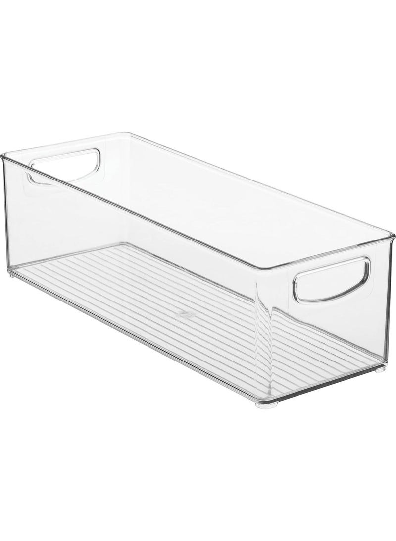iDesign Kitchen Binz Clear Storage Bin 16 x 6 x 5 Inch – Plastic Pantry Organizer with Built-in Handles for Fridge Cabinet & Countertop, Multipurpose Kitchen Storage Container - Image 5