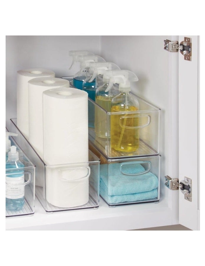 iDesign Kitchen Binz Clear Storage Bin 16 x 6 x 5 Inch – Plastic Pantry Organizer with Built-in Handles for Fridge Cabinet & Countertop, Multipurpose Kitchen Storage Container - Image 3