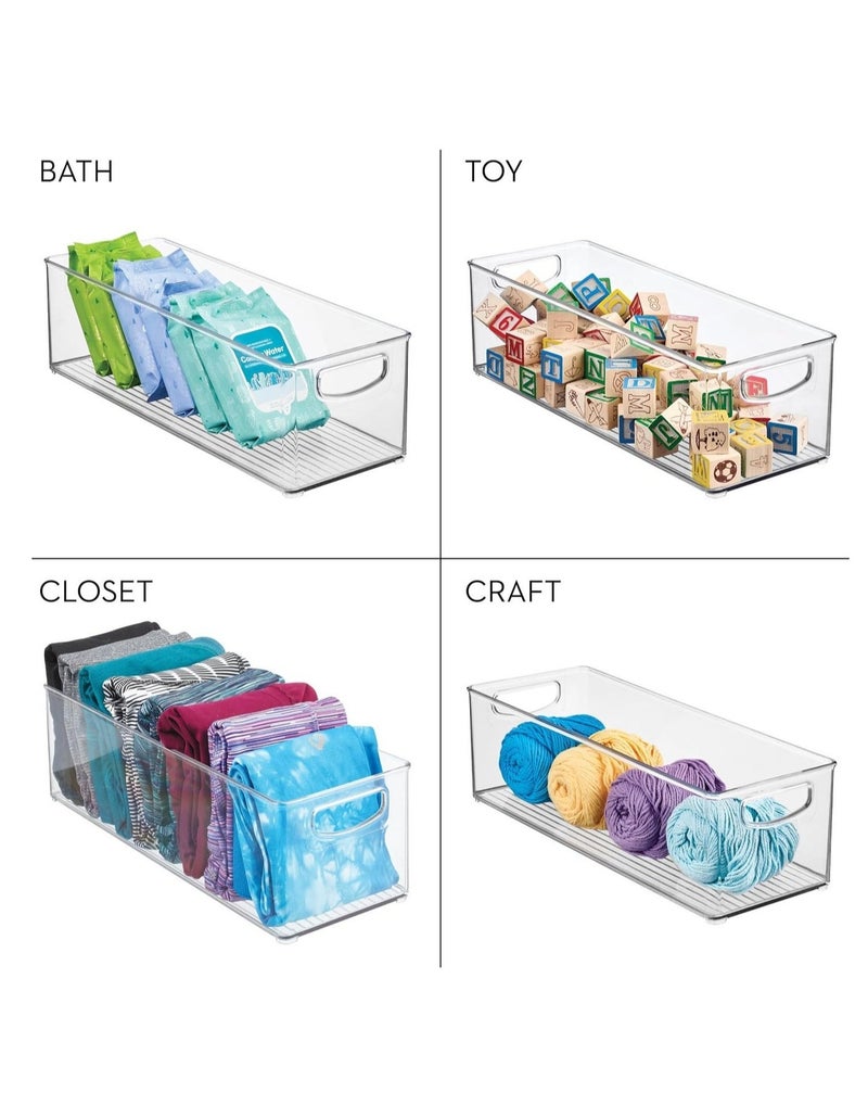 iDesign Kitchen Binz Clear Storage Bin 16 x 6 x 5 Inch – Plastic Pantry Organizer with Built-in Handles for Fridge Cabinet & Countertop, Multipurpose Kitchen Storage Container - Image 4