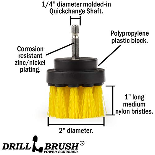 Drillbrush Bathroom Cleaning Brush - Shower Drill Cleaning Brush - Grout and Tile Cleaning Brush - Bathtub Cleaning Brush - Power Cleaning Brush - Shower Scrub Brush - Drill Cleaning Scrubber Brush Kit for Home - Image 5