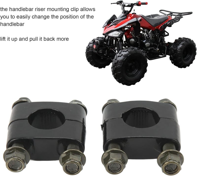 Asixxsix 7/8 Inch 22 mm Motorcycle Handlebar Risers - 2 Pcs Universal Handlebar Clamp (Black) - Image 5