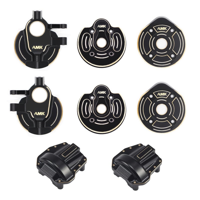 AMK SCX10 III Brass Kit 118lb Diff Cover Front Rear Axle Housing Portal Steering Knuckle Caps for 110 RC Crawler Axial SCX10 Upgrades AR45P - Image 3
