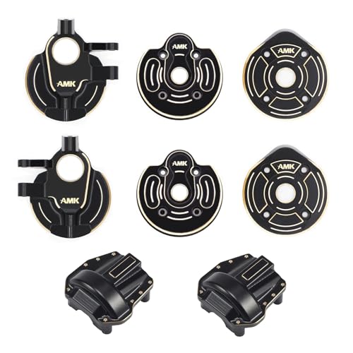 AMK SCX10 III Brass Kit 118lb Diff Cover Front Rear Axle Housing Portal Steering Knuckle Caps for 110 RC Crawler Axial SCX10 Upgrades AR45P - Image 1