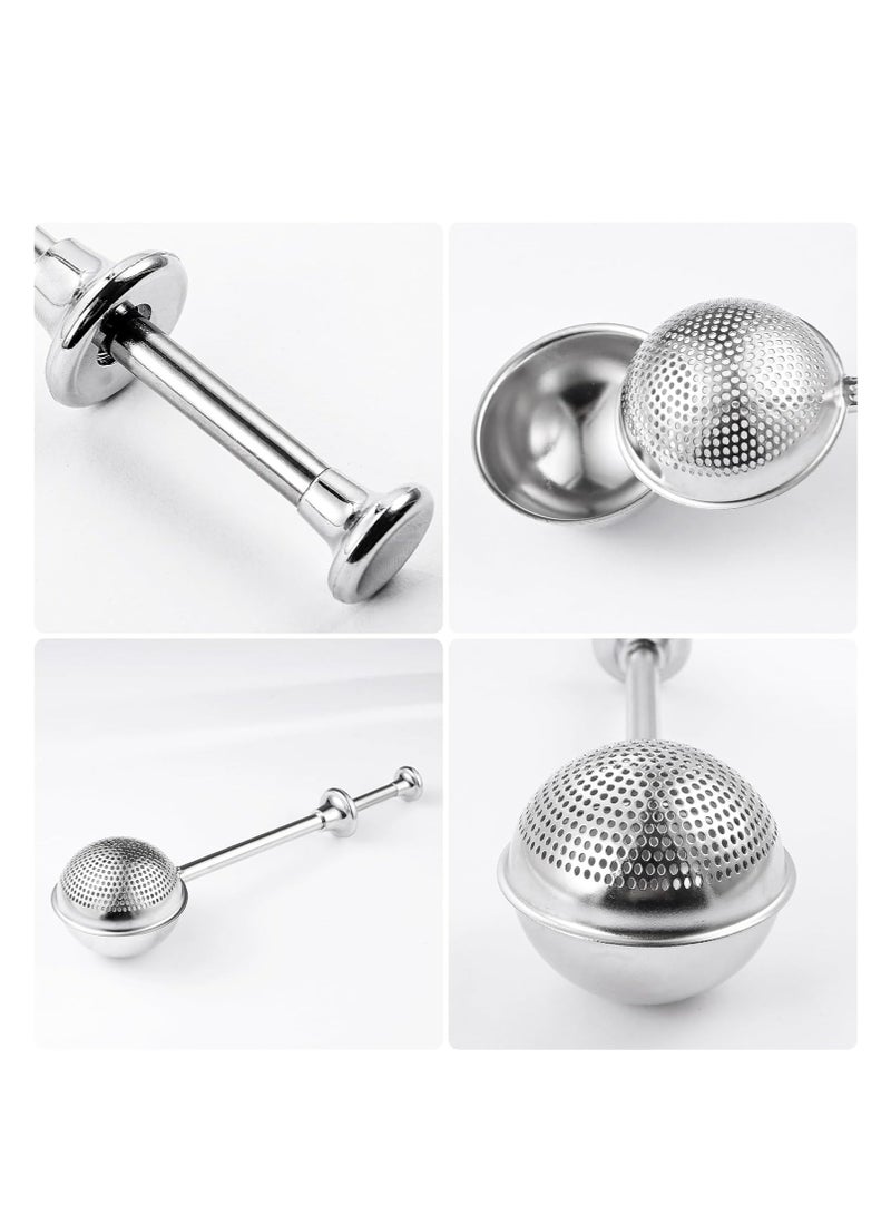 إسكدنيا مصفاة طحين من الفولاذ المقاوم للصدأ، مصفاة خبز بيد واحدة، مثالية لغربلة الكعك والتوابل بسرعة. - Image 4