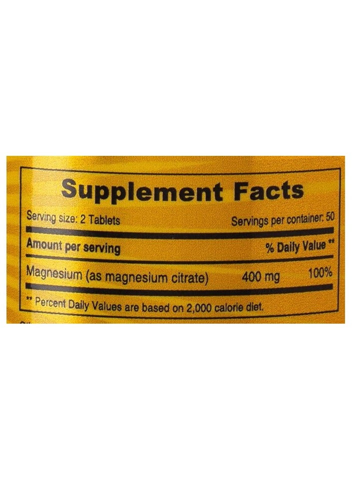 SUNSHINE NUTRITION Magnesium Citrate Tabs 100'S  - Image 3