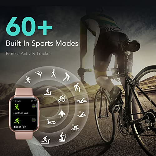SKG Smart Watch for Men Women Android iPhone, with Alexa Built-in & Bluetooth Call(Answer/Make Call) 1.69" Fitness Tracker with IP68 Waterproof, 60+ Sports, Heart Rate SpO2 Monitor, V7 Pro - Image 5