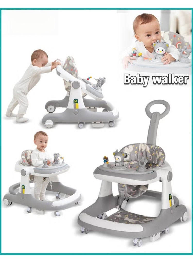 HOOKOR 3 In 1 Baby Walker With Parent Push Handle And Big Comfortable Seat Cushion For Infants Children - Image 1
