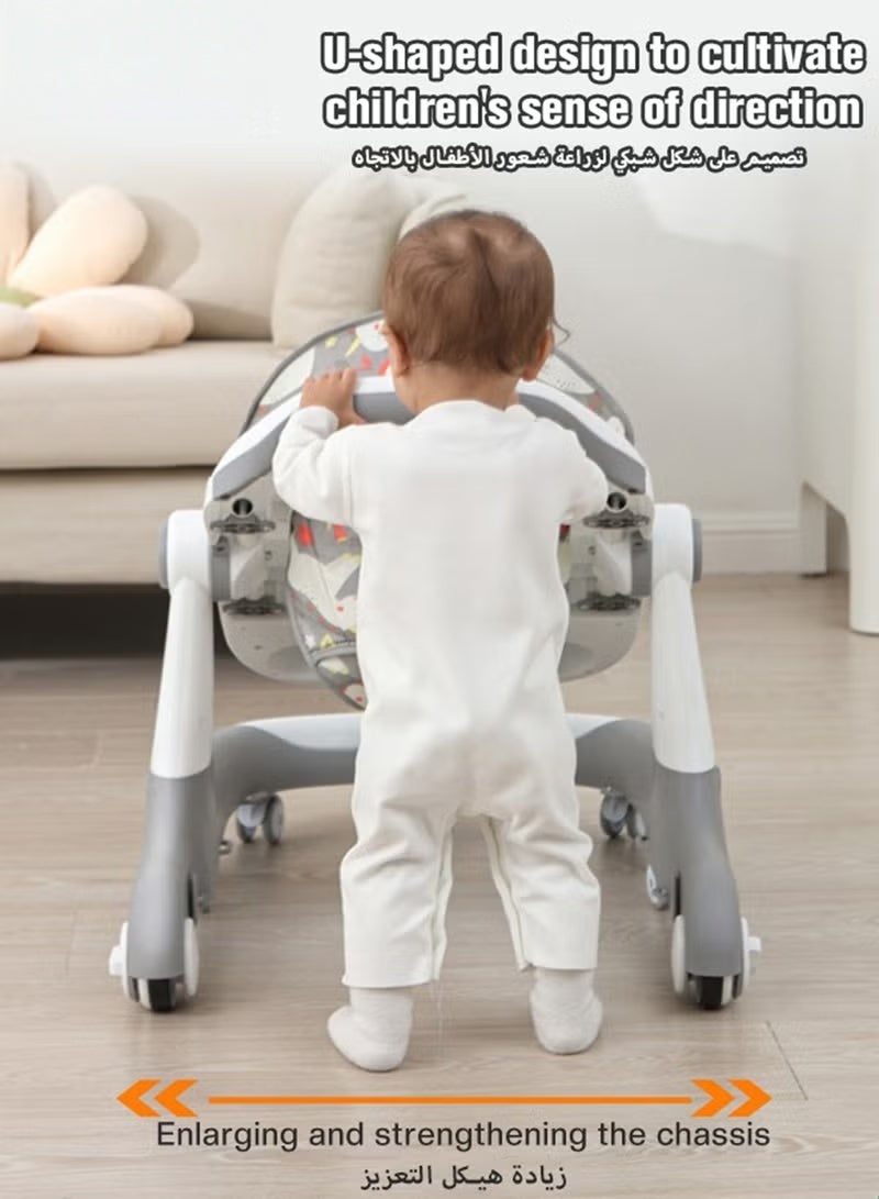 HOOKOR 3 In 1 Baby Walker With Parent Push Handle And Big Comfortable Seat Cushion For Infants Children - Image 4