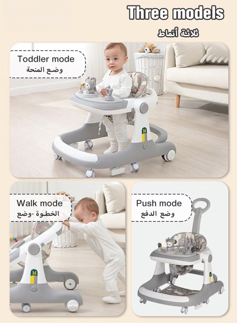 HOOKOR 3 In 1 Baby Walker With Parent Push Handle And Big Comfortable Seat Cushion For Infants Children - Image 3