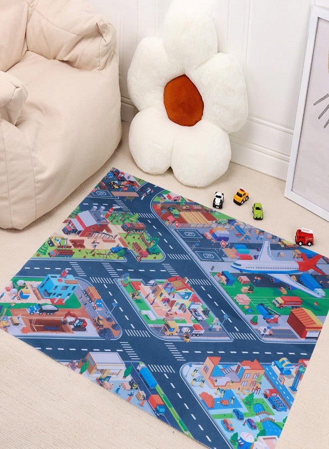 Houkiper Kids Carpet Playmat Rug, Multiple Themes Play Mat Felt Cloth Kids Rugs Foldable Anti Slip Kids Rug for Playroom Kids Play Rug Toys Kids Carpet for Boys and Girls, 70×80CM - Image 5