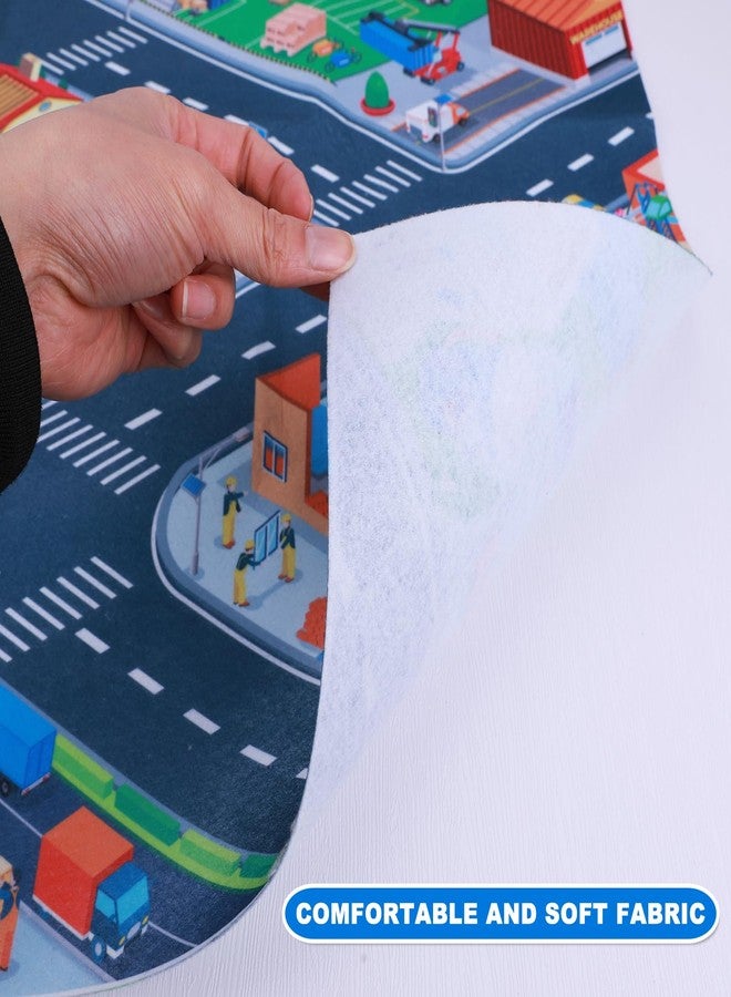 Houkiper Kids Carpet Playmat Rug, Multiple Themes Play Mat Felt Cloth Kids Rugs Foldable Anti Slip Kids Rug for Playroom Kids Play Rug Toys Kids Carpet for Boys and Girls, 70×80CM - Image 2