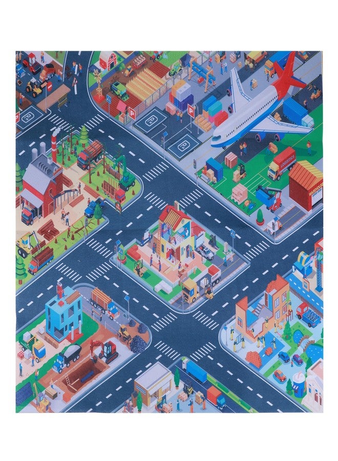 Houkiper Kids Carpet Playmat Rug, Multiple Themes Play Mat Felt Cloth Kids Rugs Foldable Anti Slip Kids Rug for Playroom Kids Play Rug Toys Kids Carpet for Boys and Girls, 70×80CM - Image 1