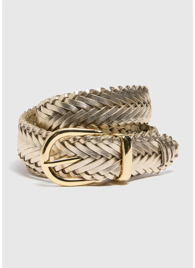 Matalan Gold Weave Belt