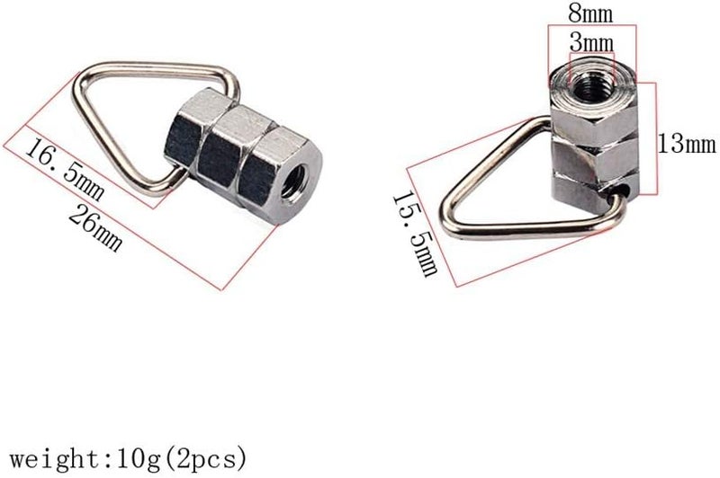 comfrt 2pcs Strap Lock Strap Button Banjo Guitar Strap Hook Button for Banjo (Silver) - Image 4