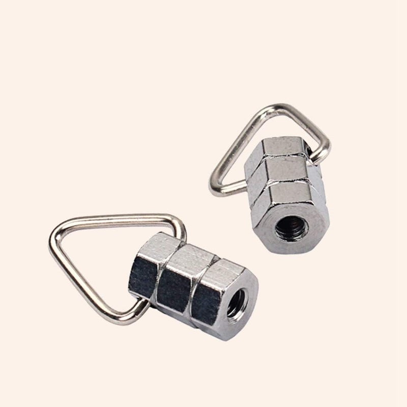 comfrt 2pcs Strap Lock Strap Button Banjo Guitar Strap Hook Button for Banjo (Silver) - Image 5