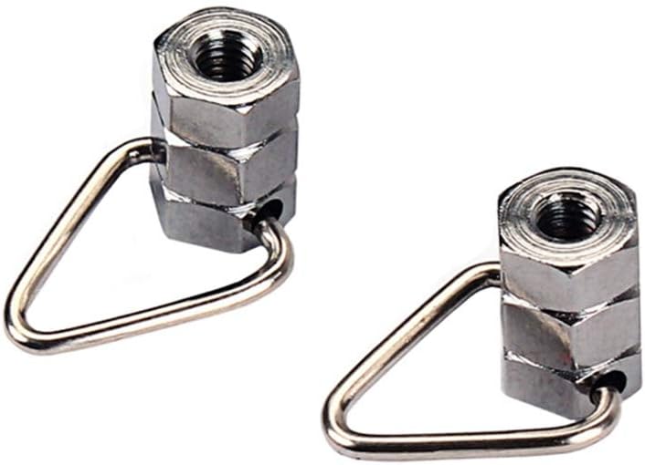 comfrt 2pcs Strap Lock Strap Button Banjo Guitar Strap Hook Button for Banjo (Silver) - Image 2