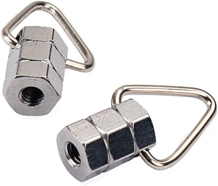 comfrt 2pcs Strap Lock Strap Button Banjo Guitar Strap Hook Button for Banjo (Silver) - Image 3