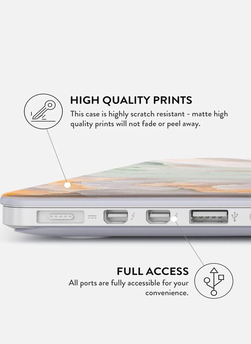 بورجا جراب حماية صلب فاخر لجهاز ماك بوك اير . بوصة بألوان باستيل بتصميم مطبوع بشاشة ريتينا وبصمة الإصبع - Image 5