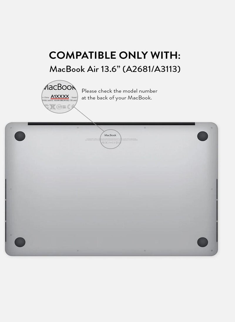 بورجا جراب حماية صلب فاخر لجهاز ماك بوك اير . بوصة بألوان باستيل بتصميم مطبوع بشاشة ريتينا وبصمة الإصبع - Image 2