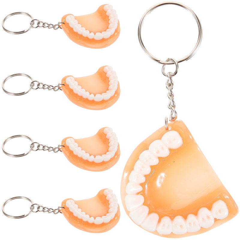 5pcs Design Key Funny Keychain Ornament Car Pendant Adorable Keychain Tricky Props - Image 4