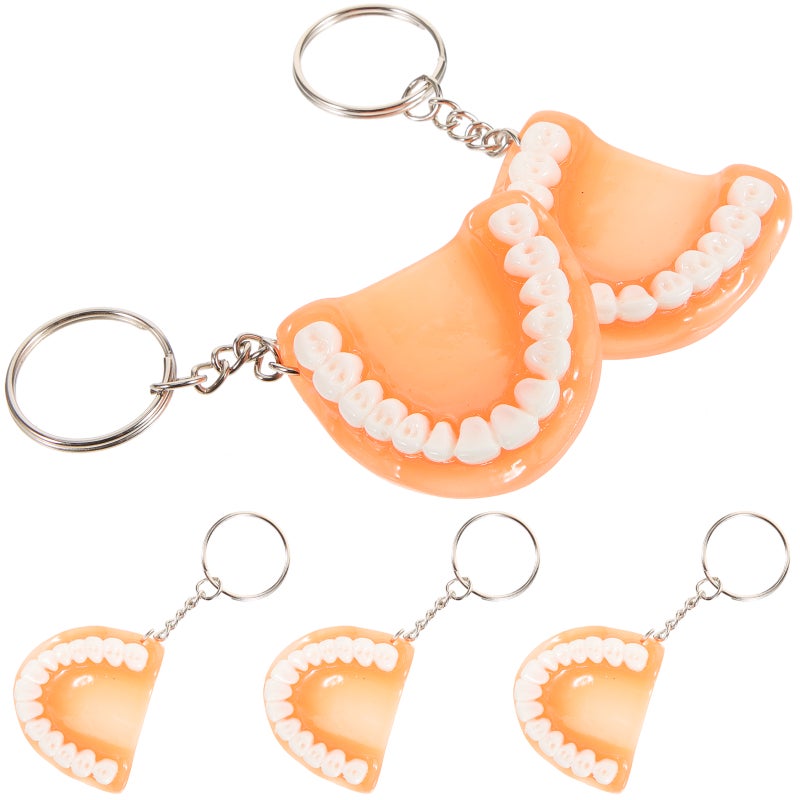 5pcs Design Key Funny Keychain Ornament Car Pendant Adorable Keychain Tricky Props - Image 1