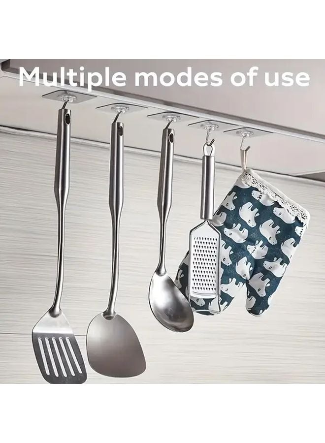 30pcs Waterproof Self Adhesive No Drill Wall Hooks Multi Purpose Utility Hooks - Image 3