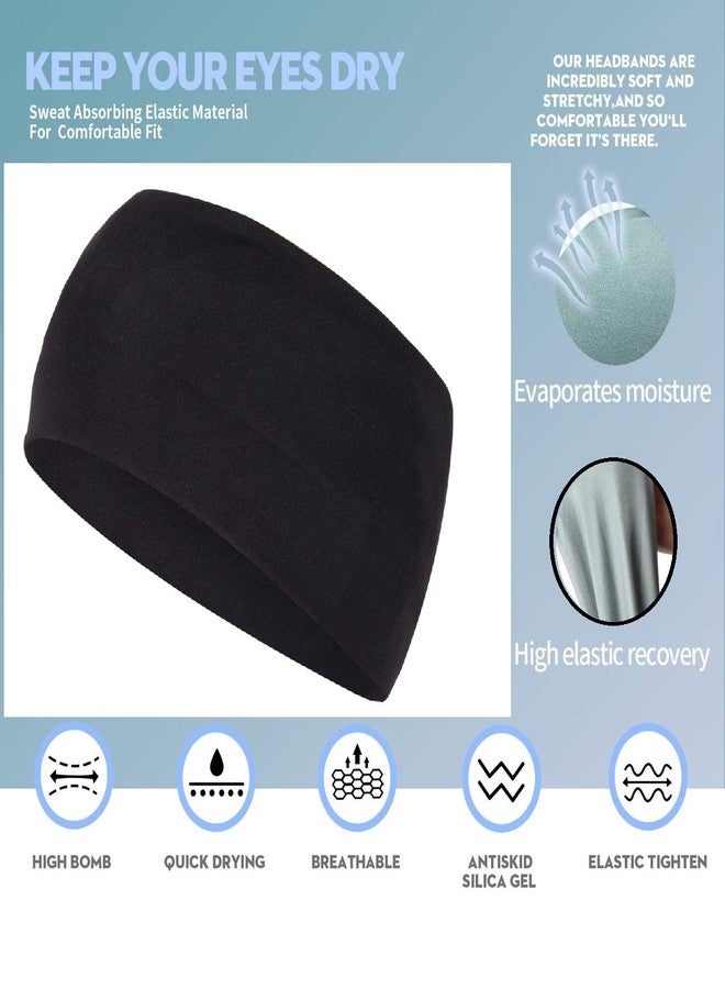 بسماد طوق رأس بسماذ للنساء، طوق رأس متعدد الاستخدامات، غطاء رأس رياضي كاجوال متعدد الأنماط، غطاء رأس من الألياف الدقيقة مطاطي يسمح بمرور الهواء ويمتص الرطوبة، مناسب للتمارين الرياضية والجري واليوغا، أسود - Image 3