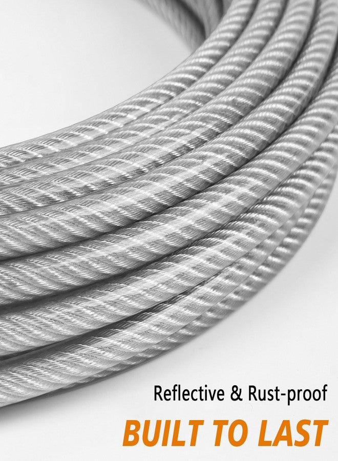 XiaZ Dog Tie Out Cable, Heavy Duty Dog Chains for Outside with Lockable Hook, Pet Runner Cable Leads for Yard, Dogs Line Tether for Small Medium Large Dogs Up to 250 LBS (50FT, Silver) - Image 5