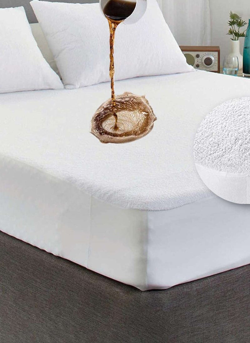 Blueberry Terry Fabric Waterproof Breathable Mattress Protector 120X200+20cm  - Image 1