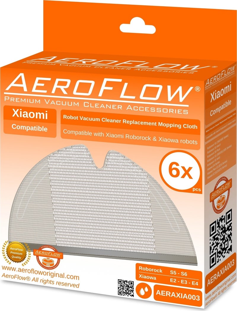 Original Xiaomi Roborock 50 S51 S6 S5 Max Compatible 6-Pack Mat