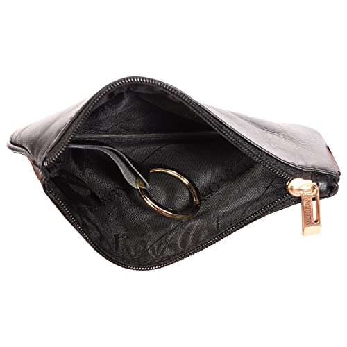 Sassora Genuine Leather Key Case with Zipper & External Pocket | Compact Holder for Car, Bike & Home Keys | for Men & Women - Image 3
