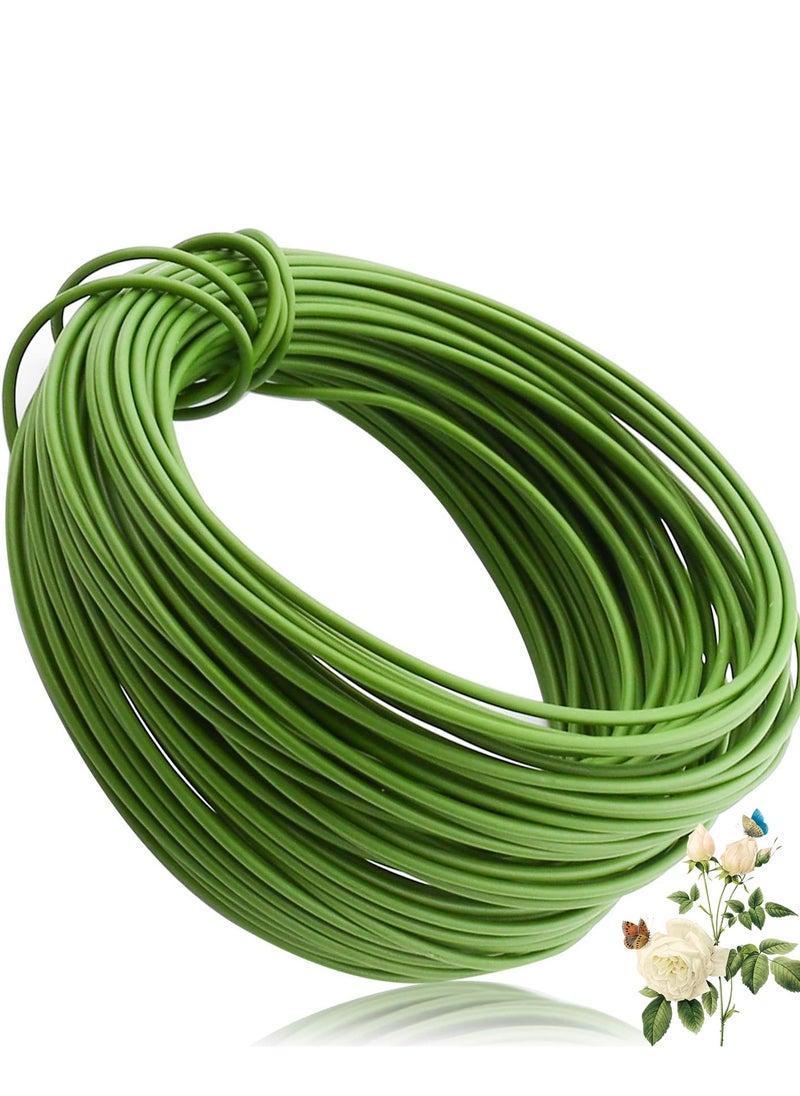 SYOSI Plant Ties All-Purpose Garden Wire Ties Plant Wire Soft Twist Green Coated Twist Plant Ties Green Plant Ties Plant Twist Ties Plant Tie to Support Plant Vines for Plant Support Home Office  - Image 1