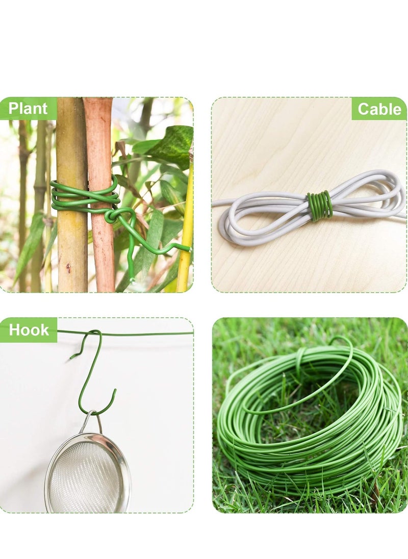 SYOSI Plant Ties All-Purpose Garden Wire Ties Plant Wire Soft Twist Green Coated Twist Plant Ties Green Plant Ties Plant Twist Ties Plant Tie to Support Plant Vines for Plant Support Home Office  - Image 3